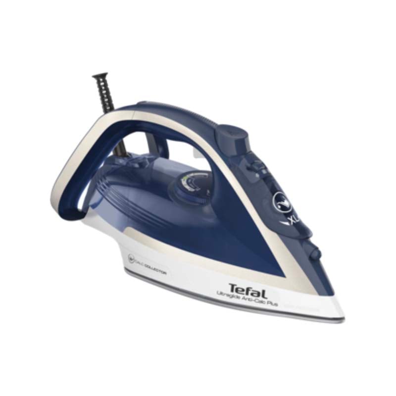 Tefal FV5820G0 iron Ultraglide+ – Gamay Silver Premium White Heatshield 2800W – 45g/min – 210 g/min – Durilium airglide anti scale collector Auto Off